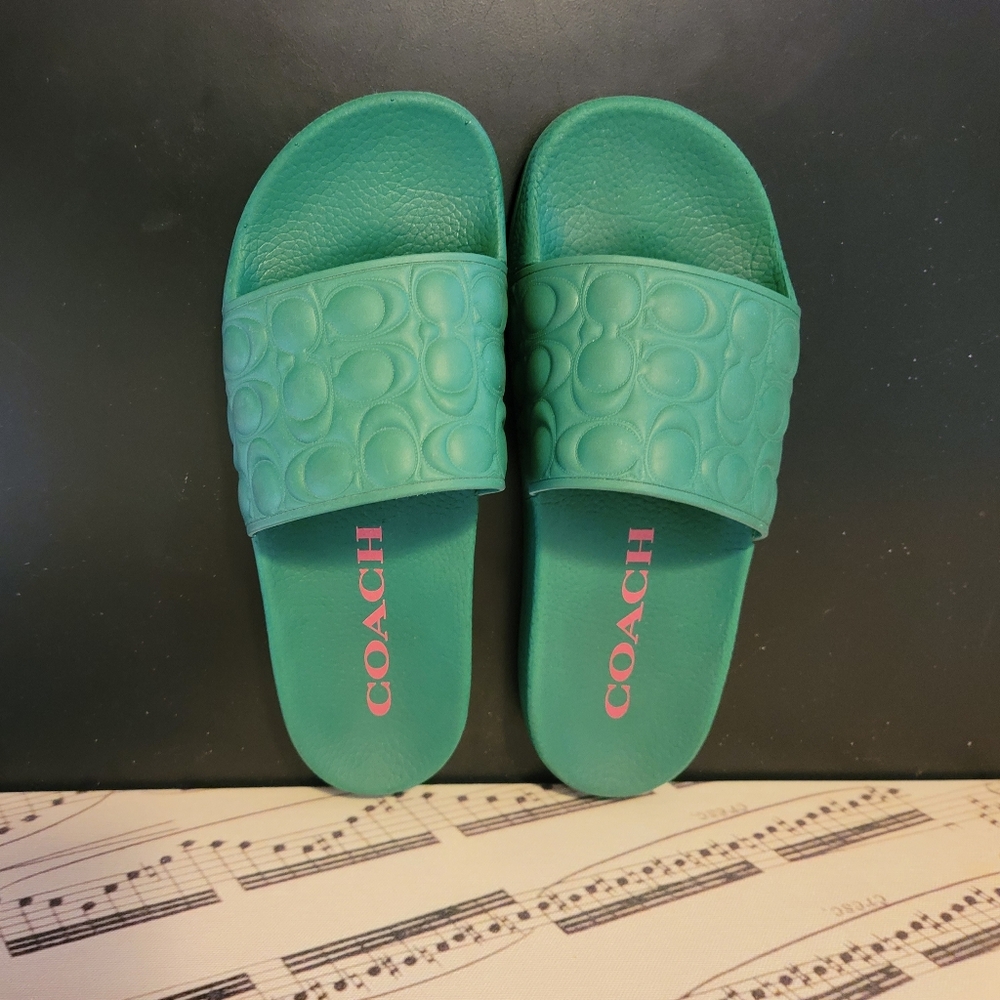 GUC Green COACH Uli Sport Slides size 8